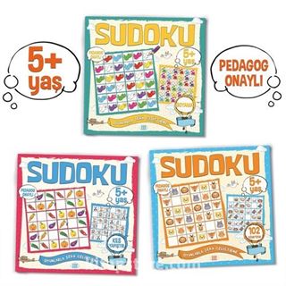 Çocuklar İçin Sudoku Seti (5+ Yaş) (3 Kitap Takım)