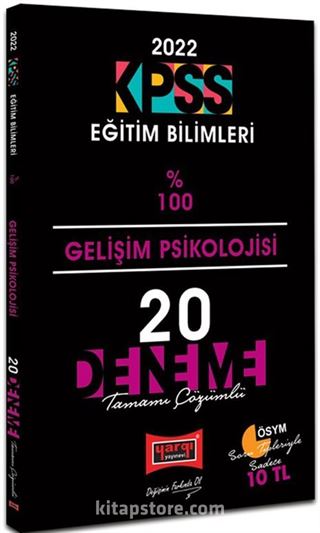 2022 KPSS Eğitim Bilimleri Gelişim Psikolojisi Tamamı Çözümlü 20 Deneme