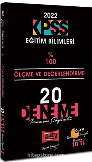 2022 KPSS Eğitim Bilimleri Ölçme Ve Değerlendirme Tamamı Çözümlü 20 Deneme