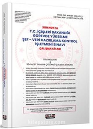 Son Nokta T.C. İçişleri Bakanlığı GYS Şef-Veri Hazırlama Kontrol İşletmeni Sınavı Çalışma Kitabı 2021