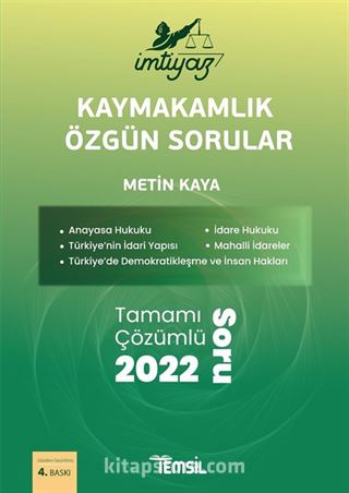 İmtiyaz Kaymakamlık Özgün Sorular