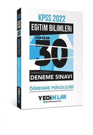 2022 KPSS Eğitim Bilimleri Öğrenme Psikolojisi Tamamı Çözümlü 30 Popüler Deneme