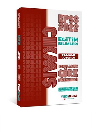 2022 KPSS Eğitim Bilimleri Konularına Göre Tamamı Çözümlü Çıkmış Sorular