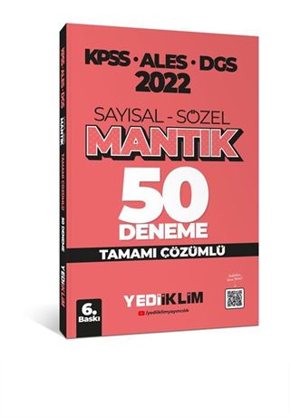 2022 KPSS-ALES-DGS Sayısal Sözel Mantık Tamamı Çözümlü 50 Deneme