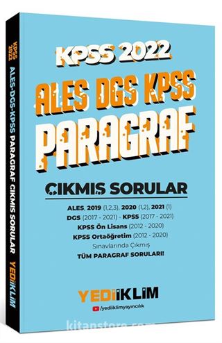 2022 KPSS-ALES-DGS Paragraf Çıkmış Sorular