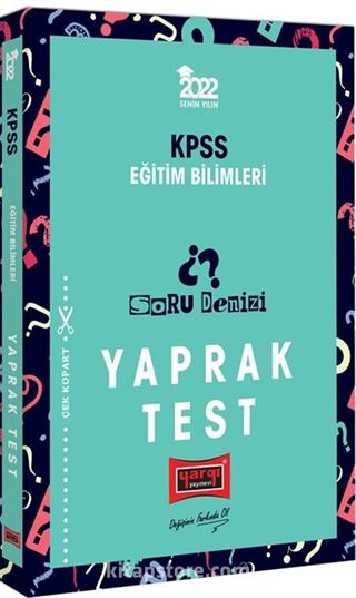 2022 KPSS Eğitim Bilimleri Soru Denizi Yaprak Test