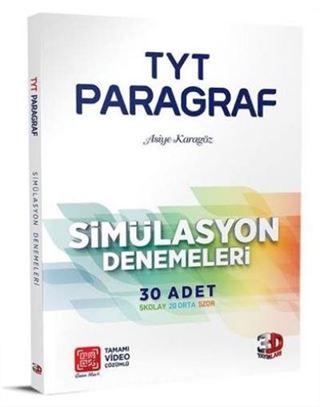 3D TYT Paragraf Simülasyon 30 lu Denemeleri