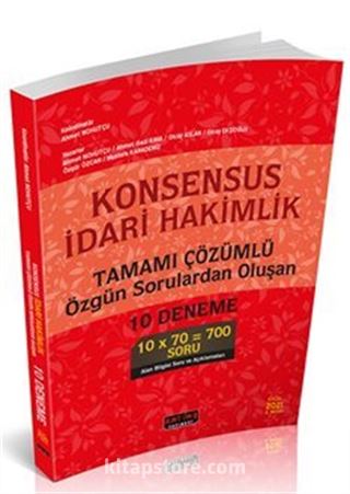 Konsensus İdari Hakimlik Tamamı Çözümlü 10 Deneme (10 Fasikül)