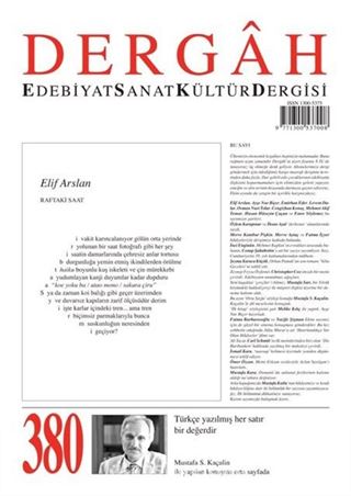 Dergah Edebiyat Sanat Kültür Dergisi Sayı: 380 Ekim 2021