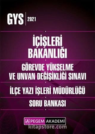 2021 GYS İçişleri Bakanlığı Görevde Yükselme ve Unvan Değişikliği İlçe Yazı İşleri Müdürlüğü Soru Bankası