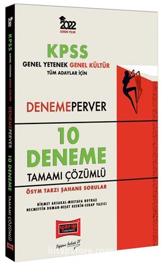 2022 KPSS Genel Yetenek Genel Kültür DenemePerver Tüm Adaylar İçin Tamamı Çözümlü 10 Deneme