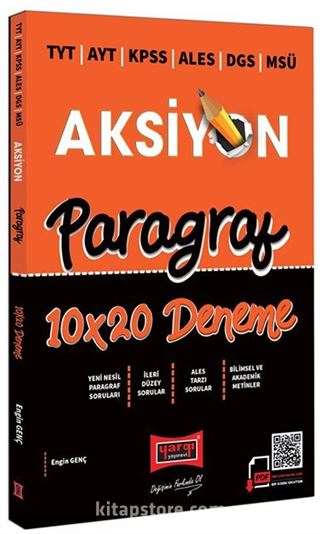 2022 TYT AYT KPSS ALES DGS MSÜ Aksiyon Paragraf 10x20 Deneme