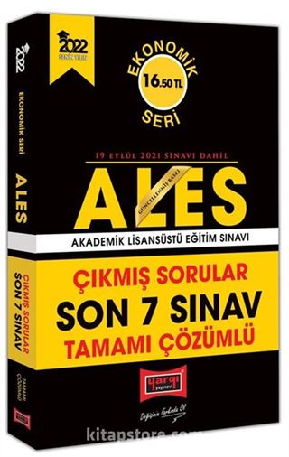 2022 ALES Ekonomik Seri Son 7 Sınav Tamamı Çözümlü Çıkmış Sorular