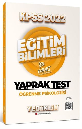 2022 KPSS Eğitim Bilimleri Öğrenme Psikolojisi Çek Kopart Yaprak Test