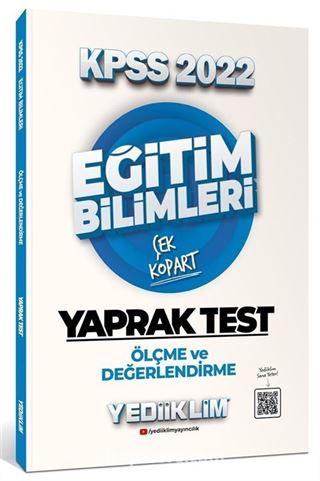 2022 KPSS Eğitim Bilimleri Ölçme ve Değerlendirme Çek Kopart Yaprak Test