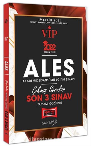 2022 ALES VİP Tamamı Çözümlü Son 3 Sınav Çıkmış Sorular