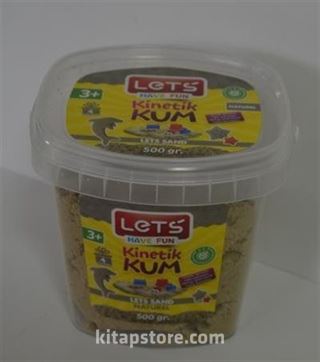 Lets Kinetik Kum 500 gr. Naturel Plastik Kutu