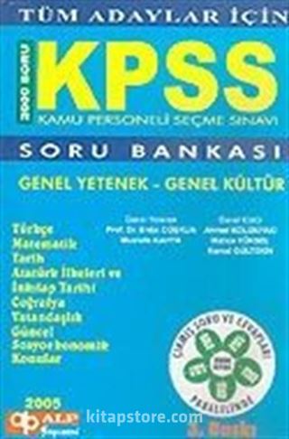 Tüm Adaylar İçin KPSS Soru Bankası Genel Yetenek-Genel Kültür