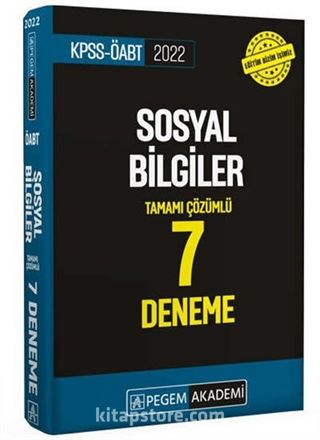 2022 KPSS ÖABT Sosyal Bilgiler 7 Deneme