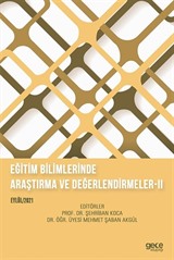 Eğitim Bilimlerinde Araştırma ve Değerlendirmeler II Eylül 2021