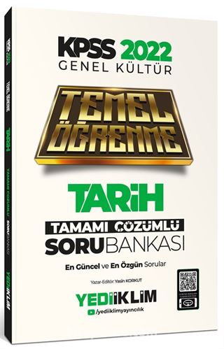 2022 KPSS Genel Kültür Tarih Temel Öğrenme Tamamı Çözümlü Soru Bankası