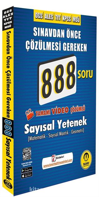 DGS - ALES Video Çözümlü 888 Sayısal Soru Bankası