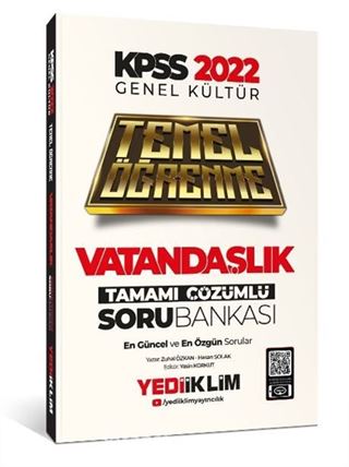 2022 KPSS Genel Kültür Vatandaşlık Temel Öğrenme Tamamı Çözümlü Soru Bankası