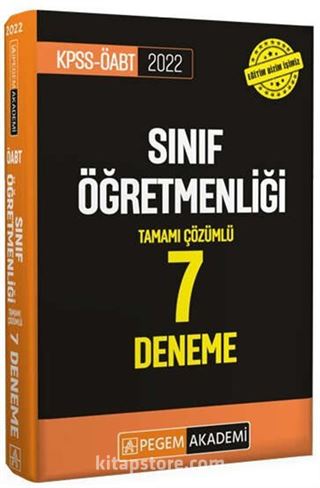 2022 KPSS ÖABT Sınıf Öğretmenliği Tamamı Çözümlü 7 Deneme