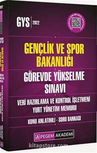 2022 Gençlik ve Spor Bakanlığı Görevde Yükselme Veri Hazırlama Ve Kontrol İşletmeni Yurt Yönetim Memuru Konu Anlatımlı Soru Bankası