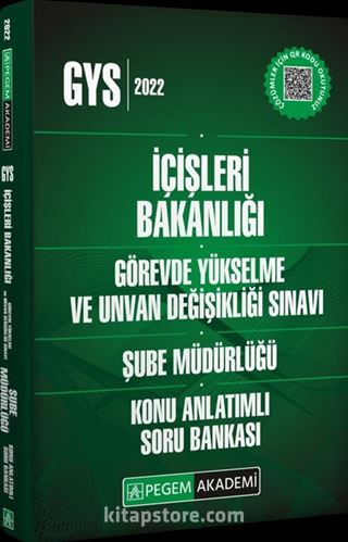 2022 İçişleri Bakanlığı Görevde Yükselme Ve Unvan Değişikliği Sınavı Şube Müdürlüğü Konu Anlatımlı Soru Bankası