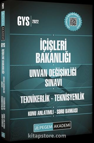 2022 GYS İçişleri Bakanlığı Unvan Değişikliği Değişikliği Sınavı Konu Anlatımlı Soru Bankası Teknikerlik - Teknisyenlik