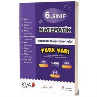 6. Sınıf Matematik Kazanım Takip Denemeleri