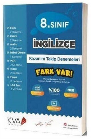 8. Sınıf İngilizce Kazanım Takip Denemeleri