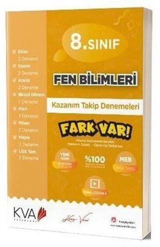 8. Sınıf Fen Bilimleri Kazanım Takip Denemeleri