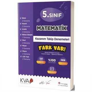 5. Sınıf Matematik Kazanım Takip Denemeleri