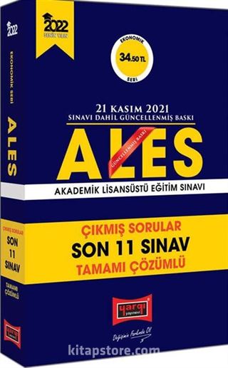 2022 ALES Ekonomik Seri Tamamı Çözümlü Son 11 Sınav Çıkmış Sorular