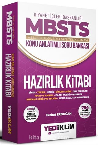 Diyanet İşleri Başkanlığı Mesleki Bilgiler Seviye Tespit Sınavı MBSTS Konu Anlatımlı Soru Bankası Hazırlık Kitabı