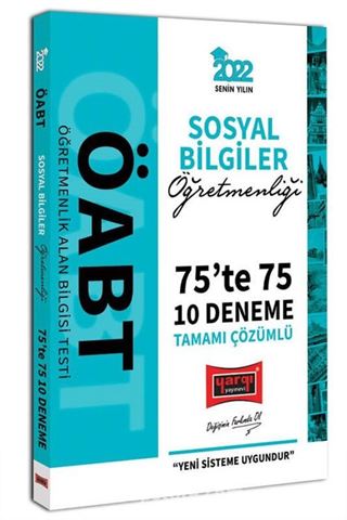 2022 ÖABT Sosyal Bilgiler Öğretmenliği 75te 75 Tamamı Çözümlü 10 Deneme