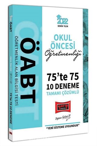 2022 ÖABT Okul Öncesi Öğretmenliği 75te 75 Tamamı Çözümlü 10 Deneme