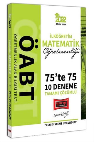 2022 ÖABT İlköğretim Matematik Öğretmenliği 75te 75 Tamamı Çözümlü 10 Deneme