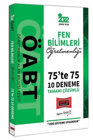 2022 ÖABT Fen Bilimleri Öğretmenliği 75te 75 Tamamı Çözümlü 10 Deneme