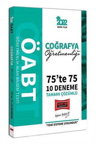 2022 ÖABT Coğrafya Öğretmenliği 75te 75 Tamamı Çözümlü 10 Deneme