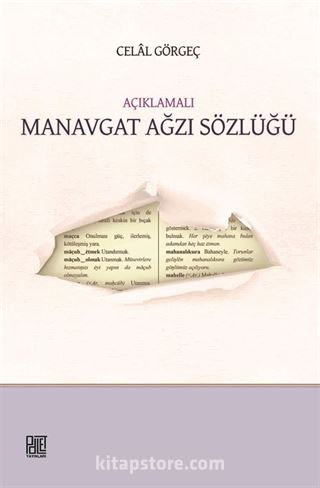 Açıklamalı Manavgat Ağzı Sözlüğü