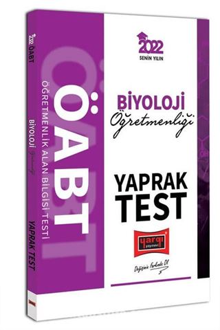 2022 ÖABT Biyoloji Öğretmenliği Yaprak Test