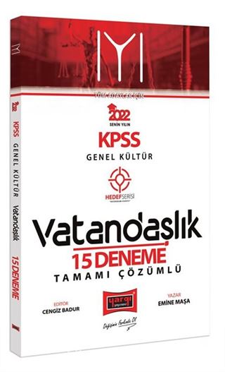 2022 KPSS Lisans Genel Kültür Tüm Adaylar İçin Hedef Serisi IYI Vatandaşlık Tamamı Çözümlü 15 Deneme