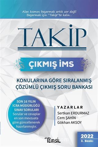 Takip Çıkmış İcra Müdürlüğü Sınavı Konularına Göre Sıralanmış Çözümlü Çıkmış Soru Bankası