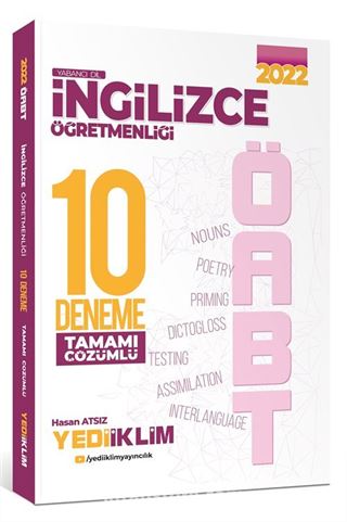 2022 ÖABT İngilizce Öğretmenliği Tamamı Çözümlü 10 Deneme