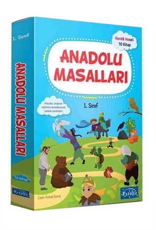 Anadolu Masalları Seti (Renkli Heceli 10 Kitap) (1. Sınıflar İçin Düz Yazılı)