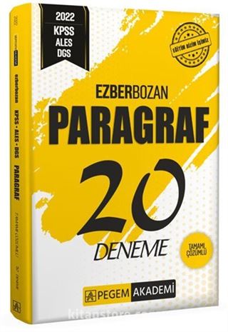 2022 KPSS ALES DGS Ezberbozab Paragraf 20 Deneme