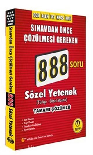 DGS ALES 888 Sözel Yetenek Video Çözümlü Soru Bankası